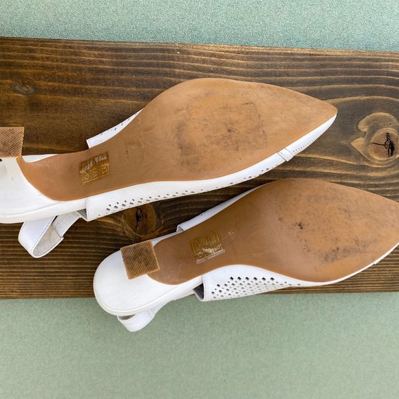 Jeffrey Campbell "Bianca" White Slingback Sculptural Heel Sz 9.5 - Picture 6 of 6